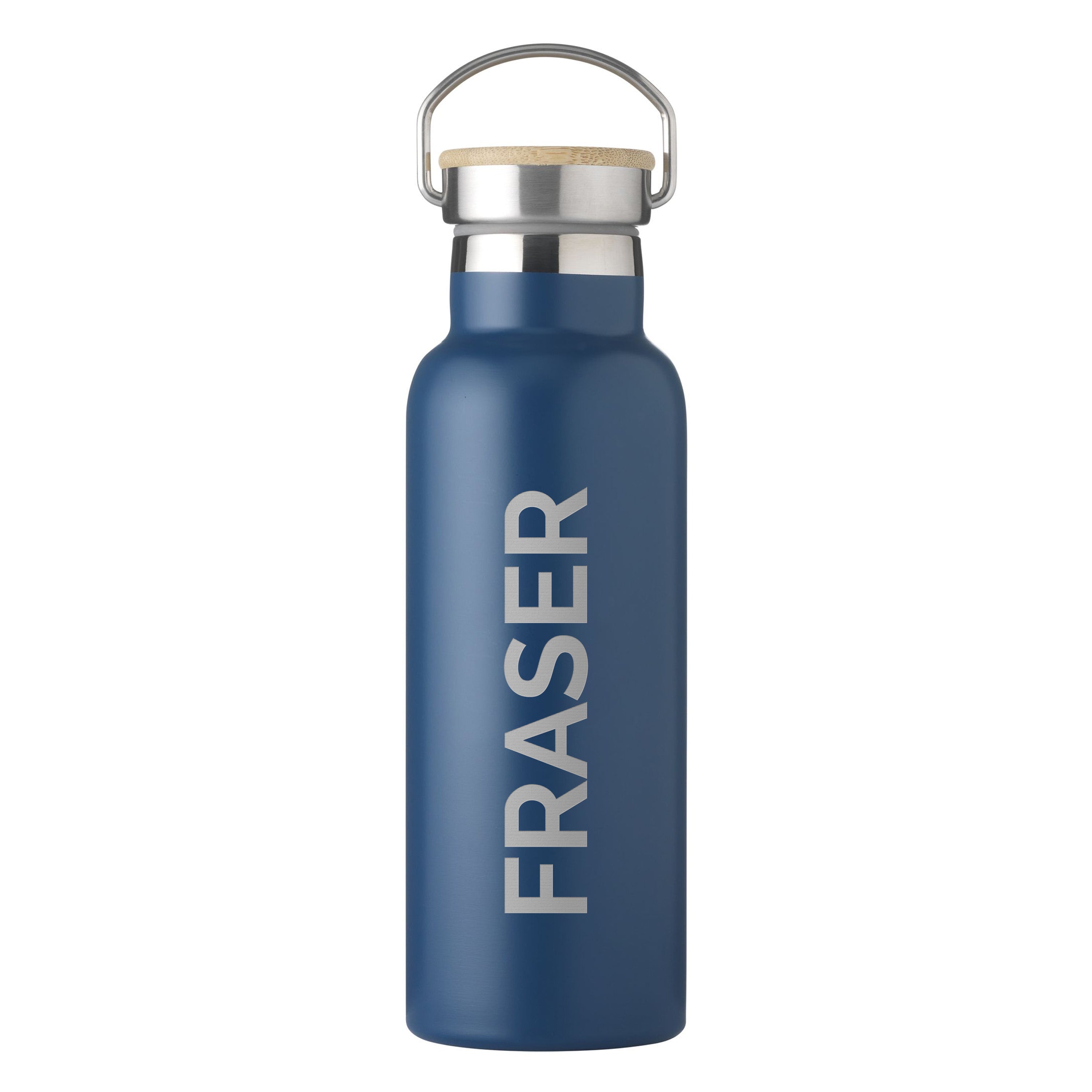Personalised Personalised Insulated Bottle 17oz Bamboo Lid - Side Personalisation