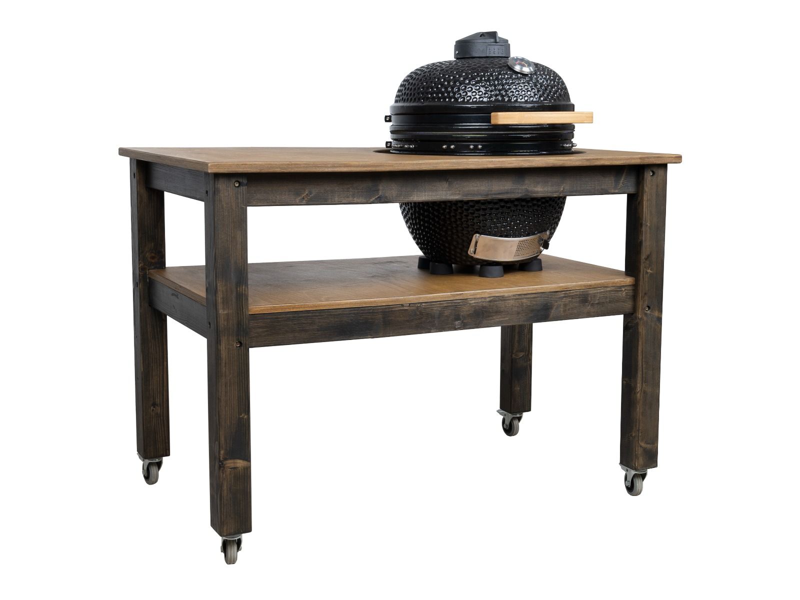 BBQ Space Outdoor Kitchen Islands, for Kamado Joe (Classic Joe 3) Ceramic smoker (1.6m Length, with wheels)