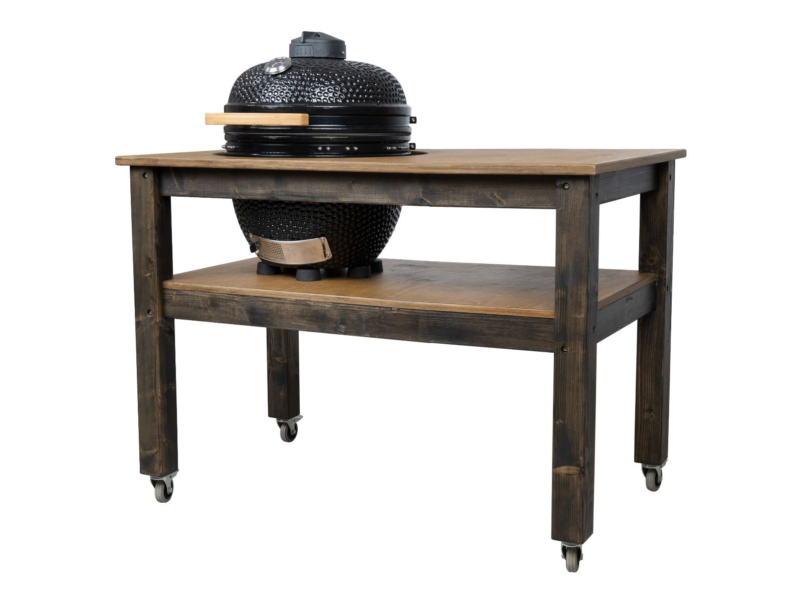 BBQ Space Outdoor Kitchen Islands, for Kamado Egg (Large) Ceramic smoker (1.6m Length, with wheels)