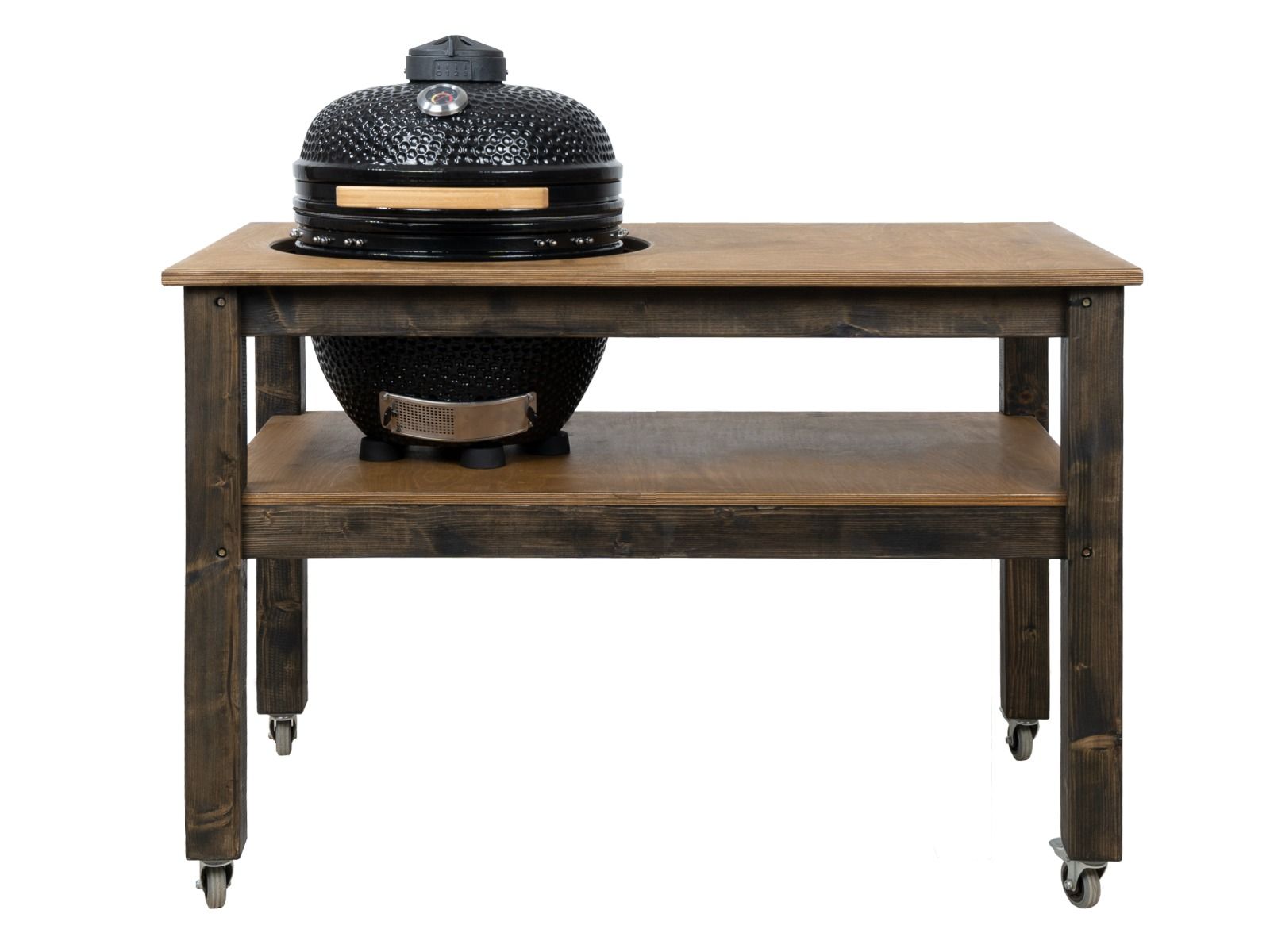 BBQ Space Outdoor Kitchen Islands, for Kamado Egg (Mini Max) Ceramic smoker (1.6m Length, with wheels)