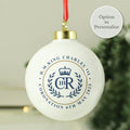 King Charles Iii Blue Crest Coronation Commemorative Bauble