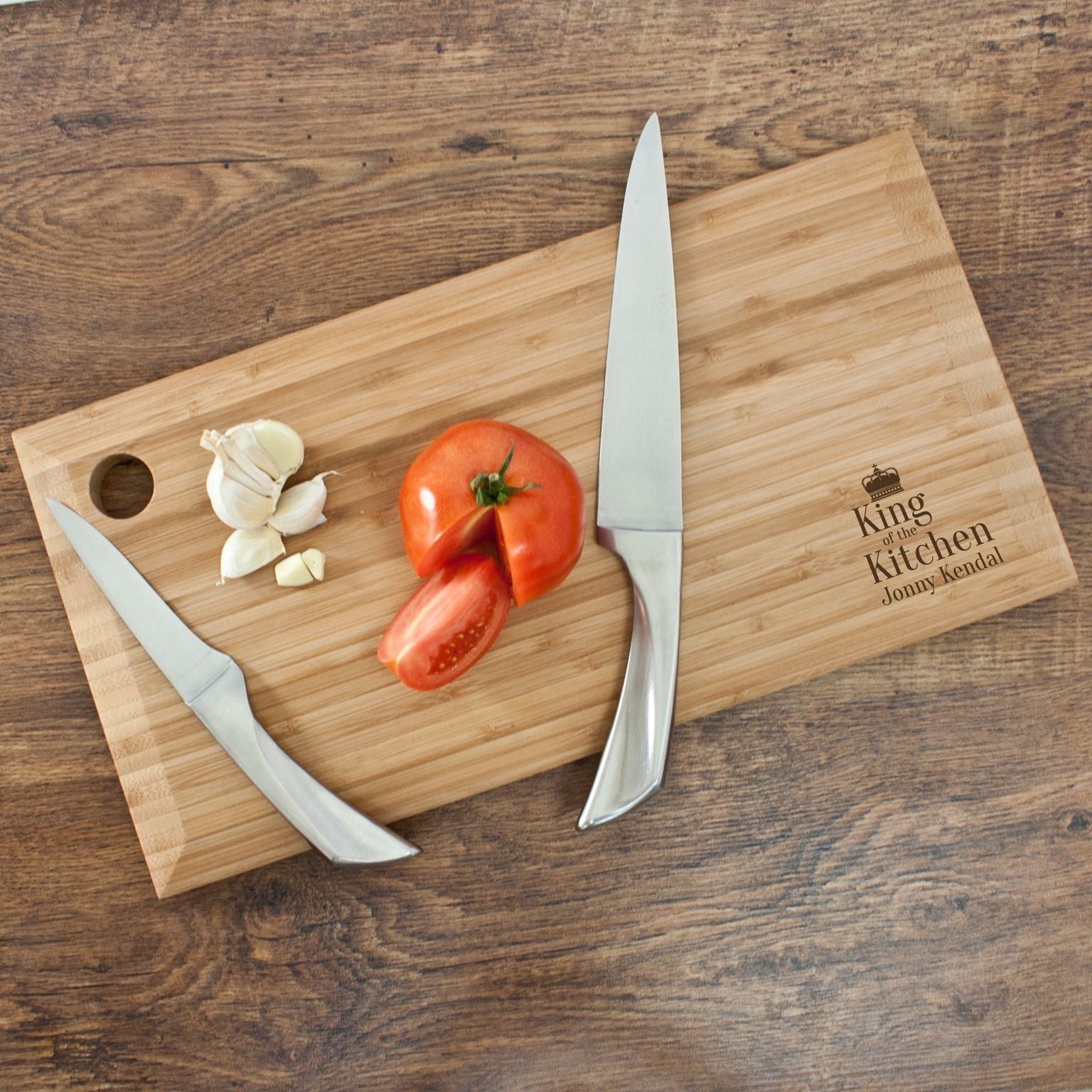 Personalised Personalised King of the Kitchen Chopping Board