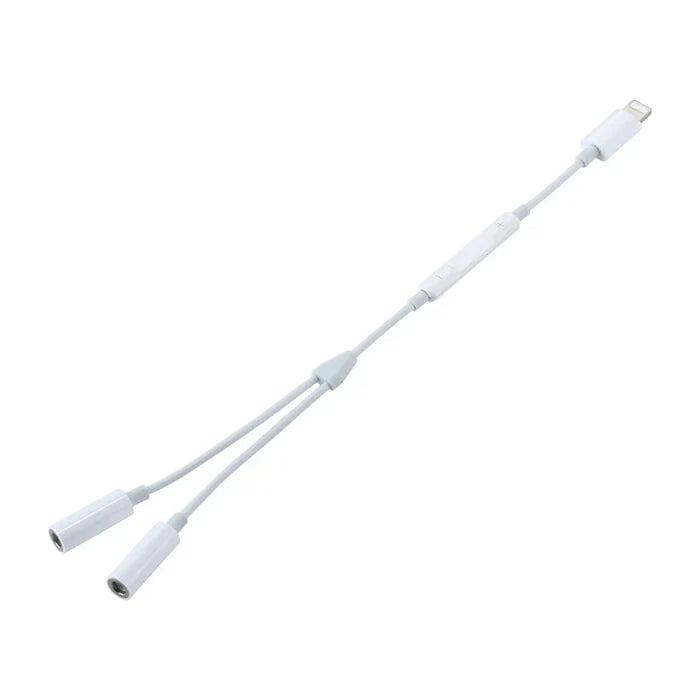 Lightning to Dual 3.5mm AUX Adaptor