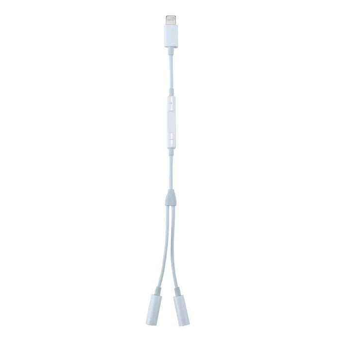 Lightning to Dual 3.5mm AUX Adaptor