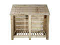 Slatted Wooden Log Store W-146cm, H-126cm Or 180cm, D-88cm