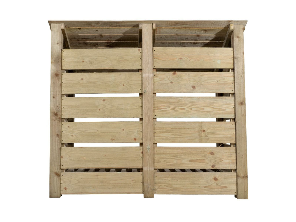 Slatted Wooden Log Store W-146cm, H-126cm Or 180cm, D-88cm
