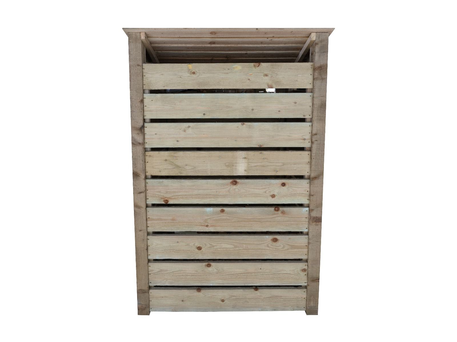 Slatted Wooden Log Store W-119cm, H-126cm Or 180cm, D-88cm