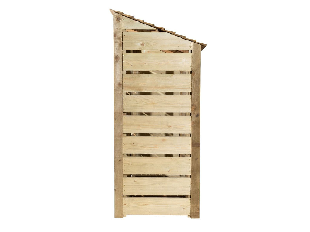 Slatted Wooden Log Store W-187cm, H-126cm or 180cm, D-88cm