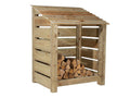 Slatted Wooden Log Store W-99cm, H-126cm Or 180cm, D-88cm