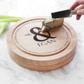Personalised Love Makes The World Go Round Cheese Board Set