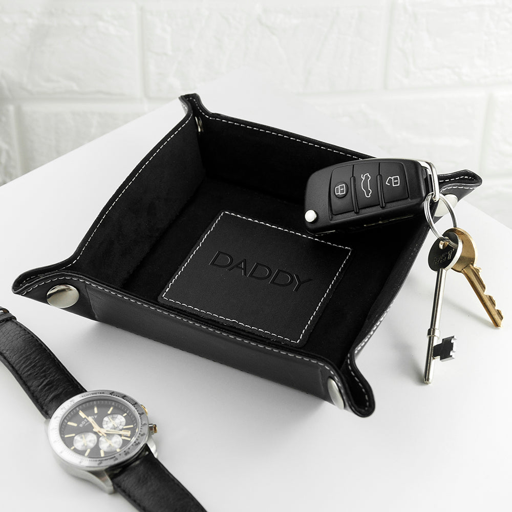 Personalised Luxury Black Personalised Valet Tray