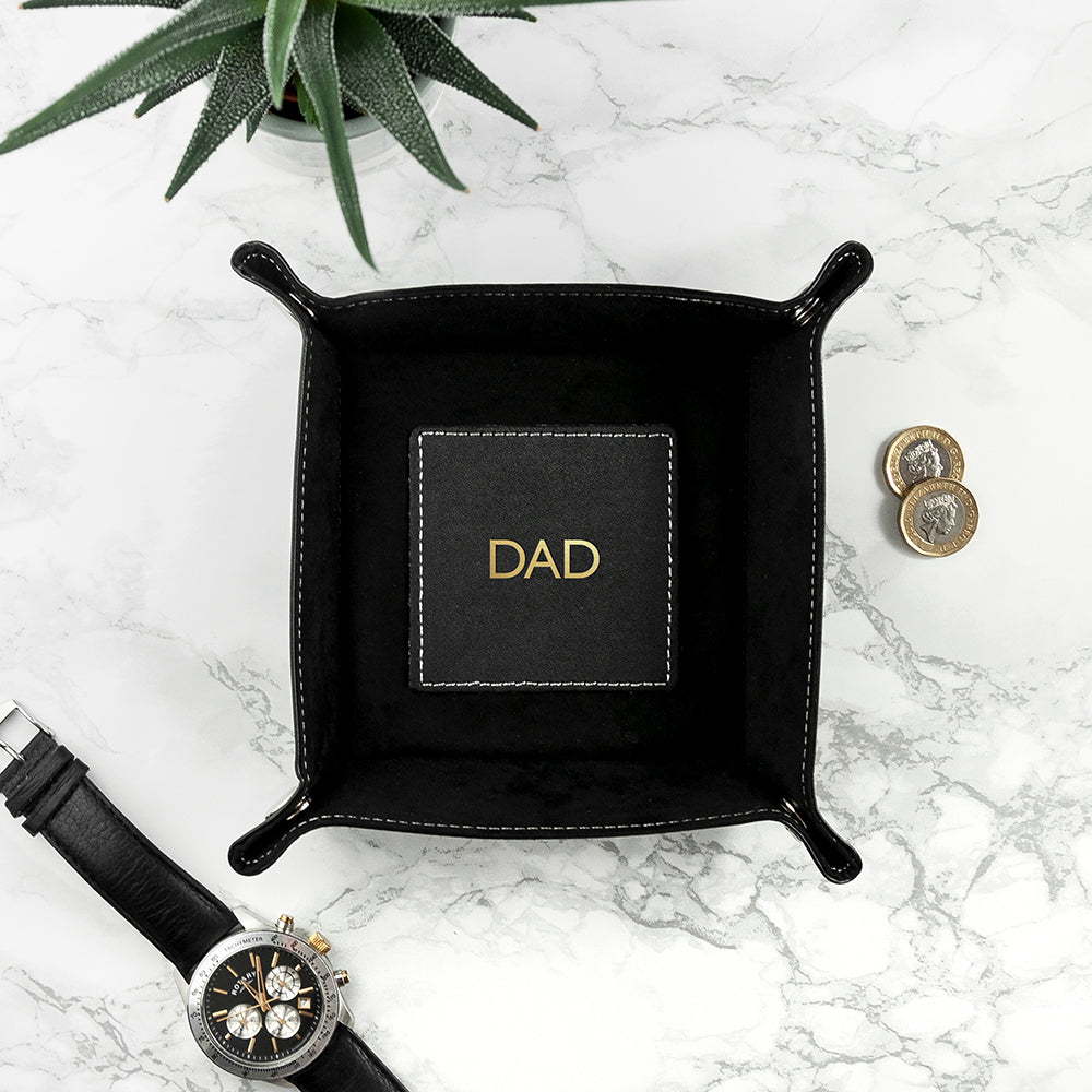 Personalised Luxury Black Personalised Valet Tray