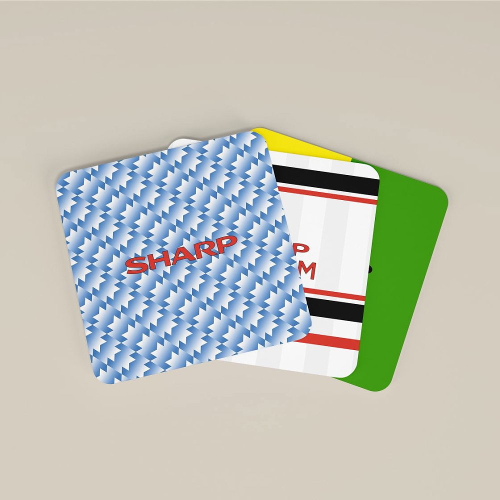 Manchester United Retro Away Kits Football Coasters - Set Of 4