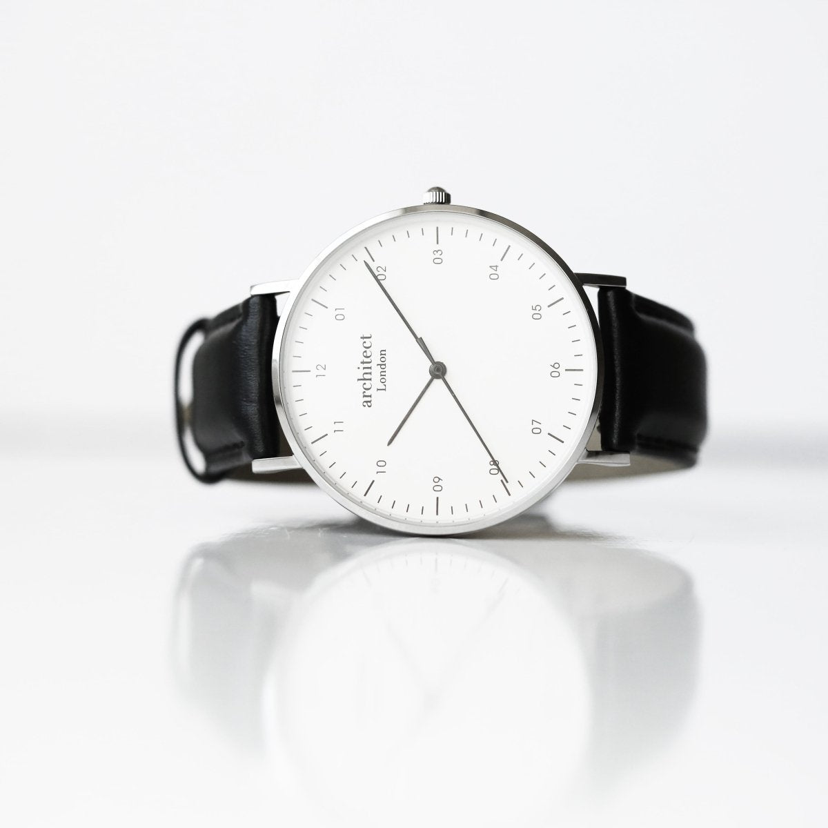 Men's Architect Zephr Contactless Payment Watch, Jet Black Strap, With Personalised Own Handwriting Engraving