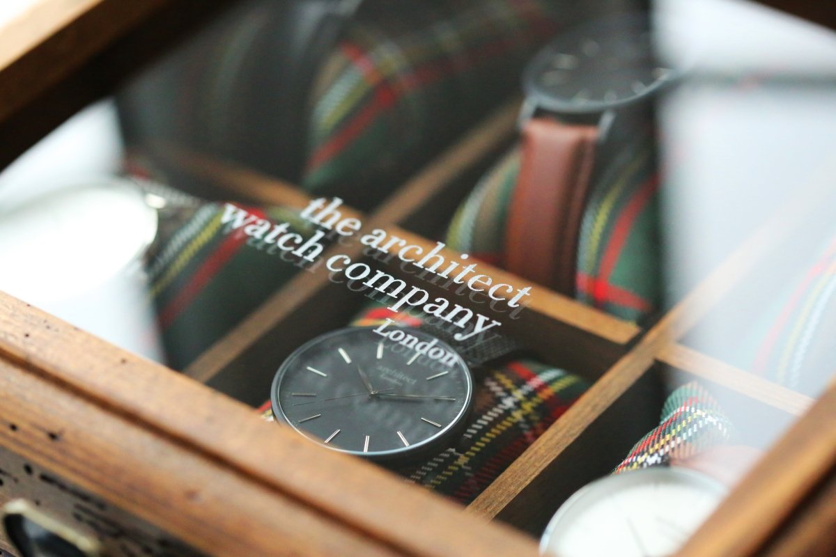 Men's Architect Zephr Contactless Payment Watch, Jet Black Strap, With Personalised Own Handwriting Engraving