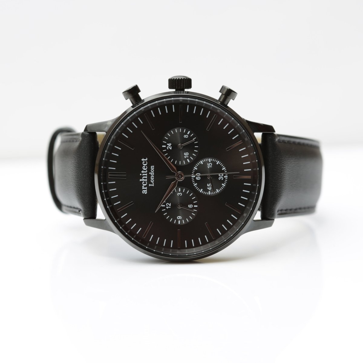 Men's Motivator Contactless Payment Watch, Jet Black Strap, With Personalised Own Handwriting Engraving