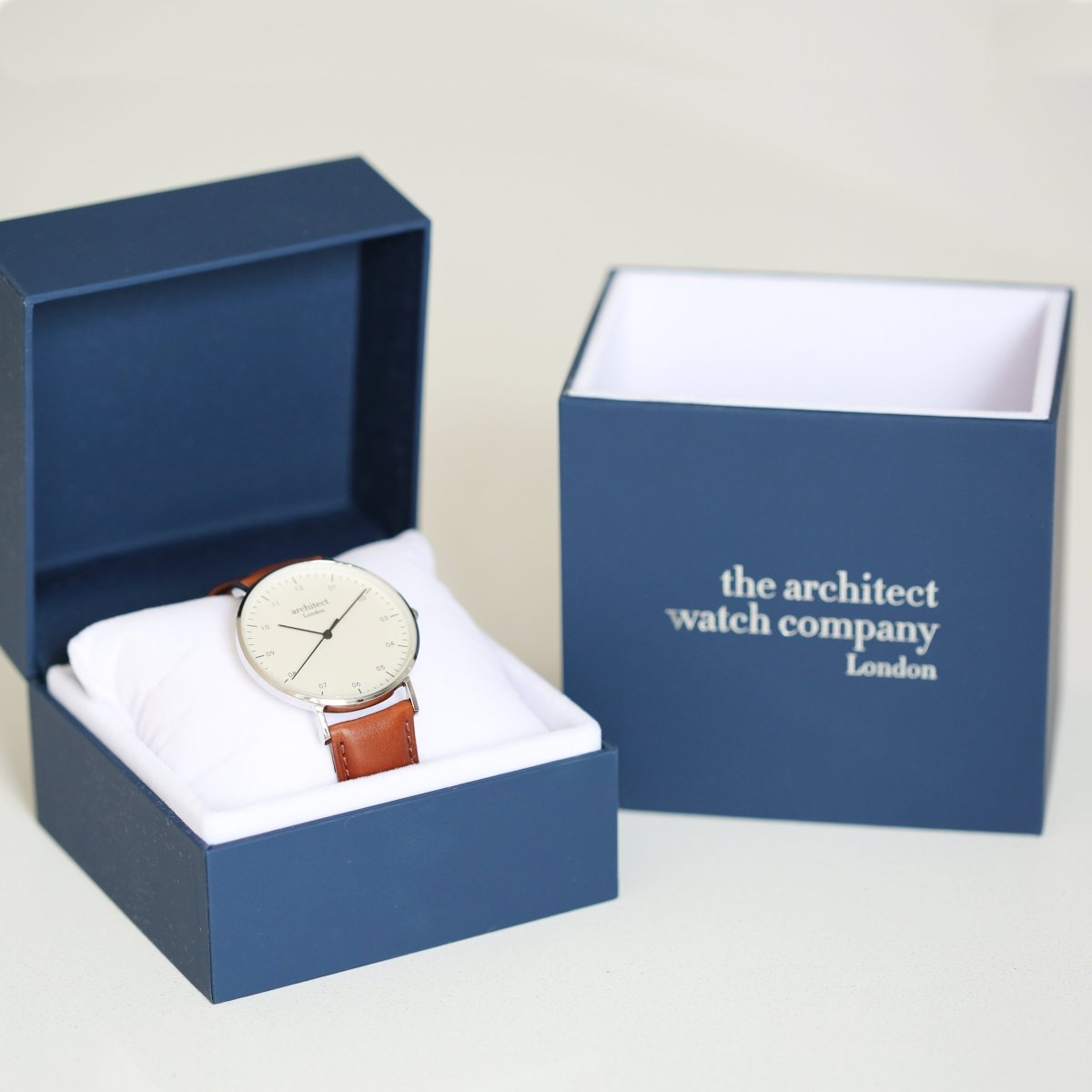 Modern Font Engraving - Men's Architect Zephyr, Walnut Strap