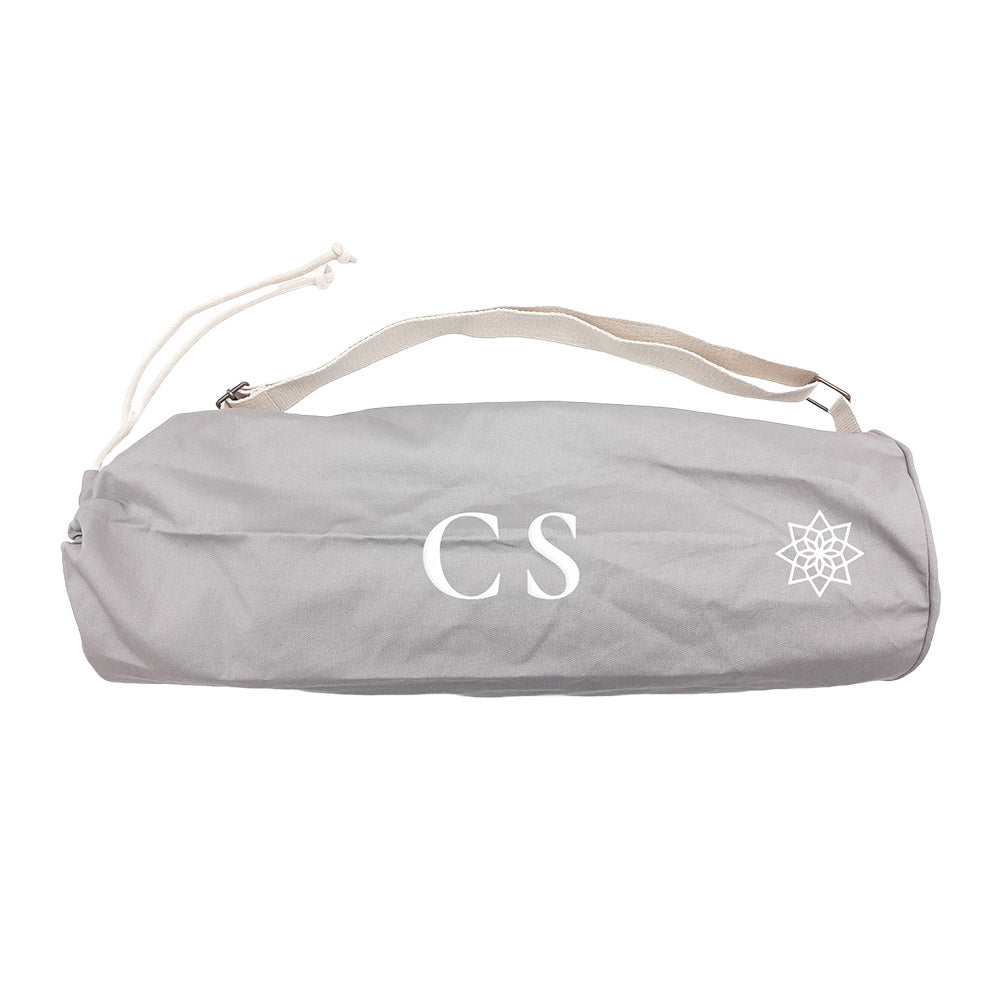 Personalised Monogrammed Organic Yoga Mat Drawstring Bag