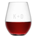 Personalised Monogrammed Stemless Red Wine Glass