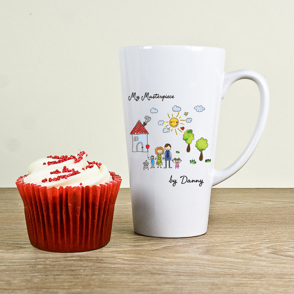 Personalised My Mini Masterpiece Personalised Artwork Latte Mug