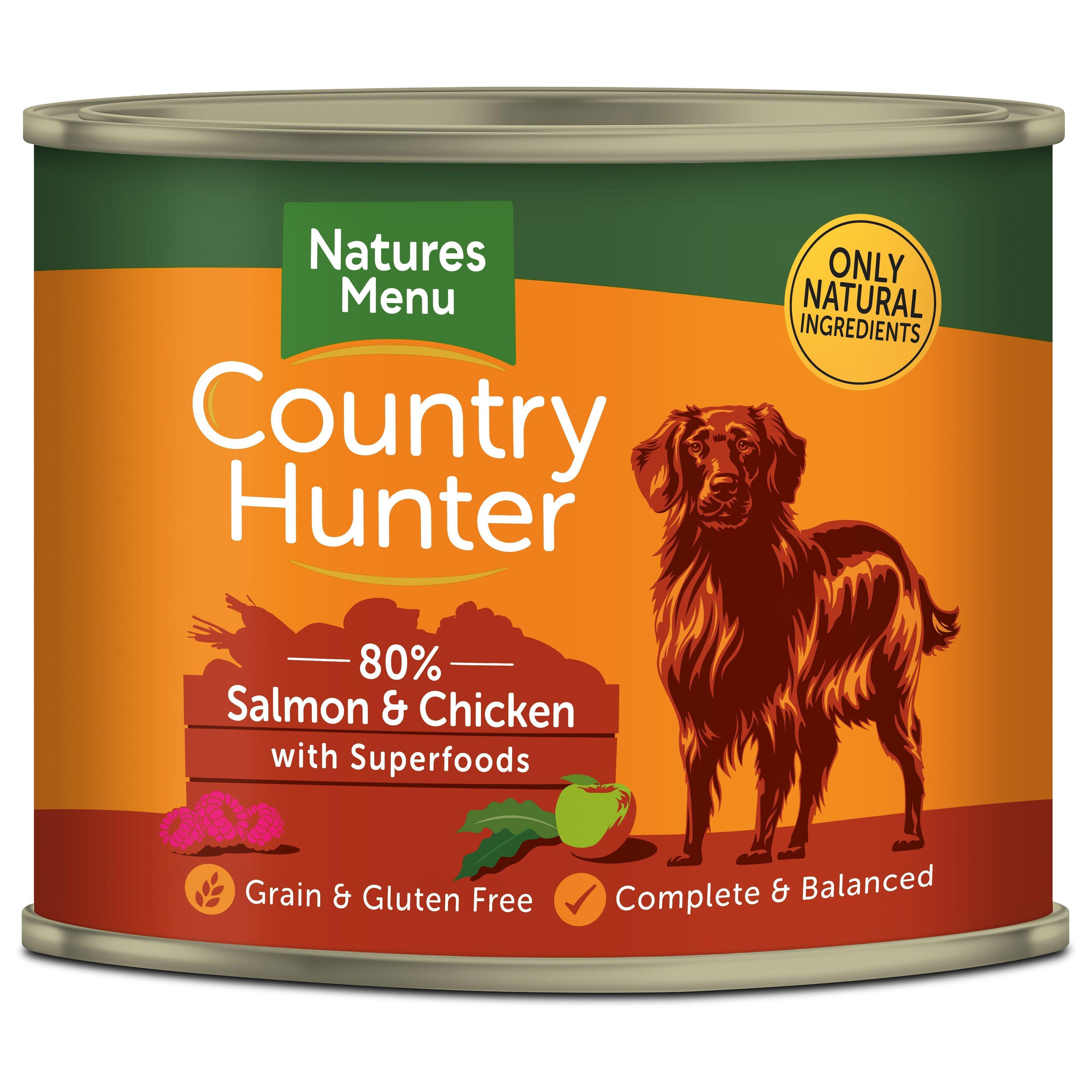 Natures Menu Country Hunter Dog Tins Sal&C 6x600g