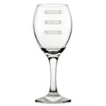 New Term, Half Term, End Of Term - Engraved Novelty Wine Glass