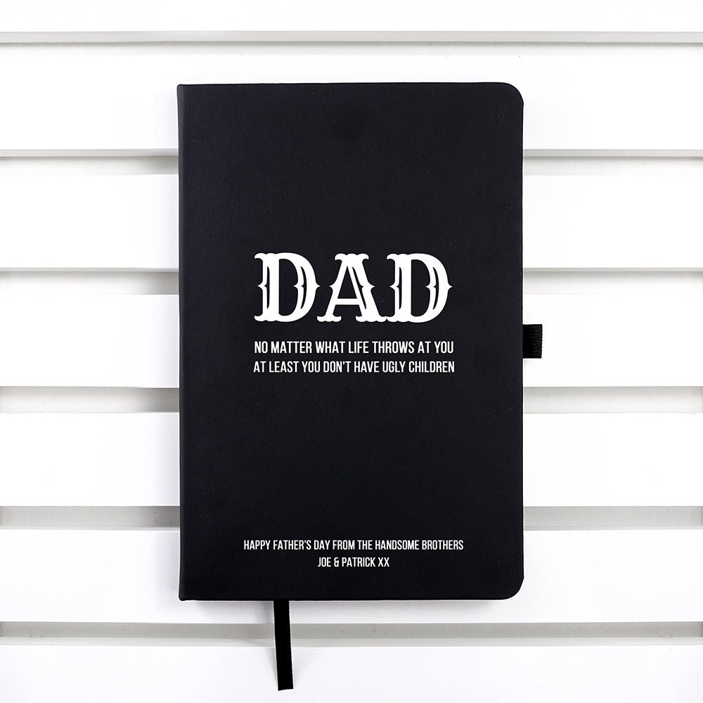 Personalised No Matter What Dad A5 Notebook
