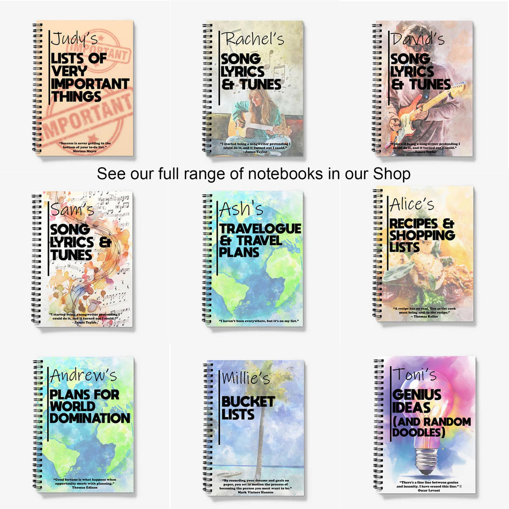 Personalised Notebook - "Bucket Lists"