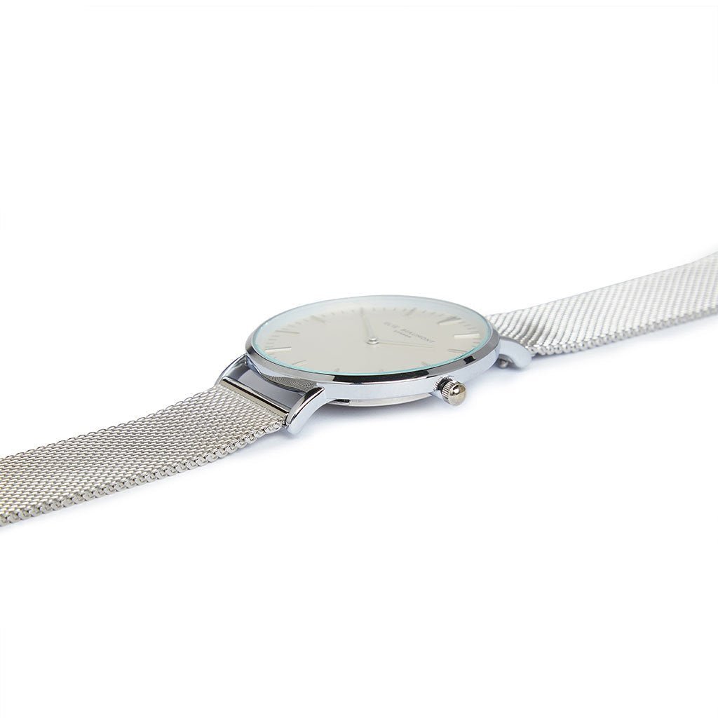 Own Handwriting Elie Beaumont Of London Mesh Strap White Dial Ladies Watch