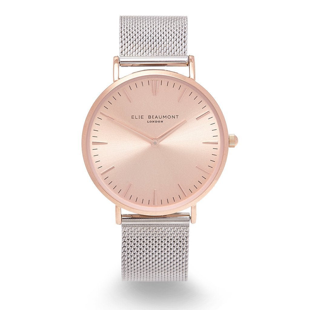 Own Handwriting Elie Beaumont Rose Silver Watch