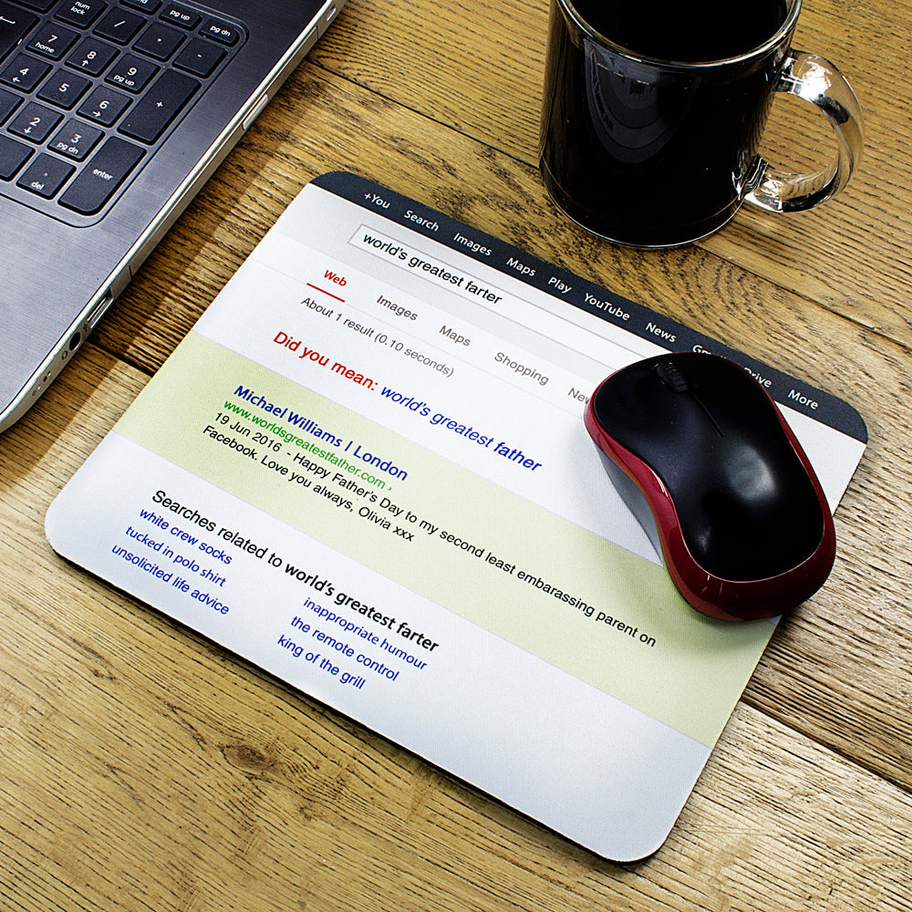 Web Search Personalised Father's Day Mouse Pad