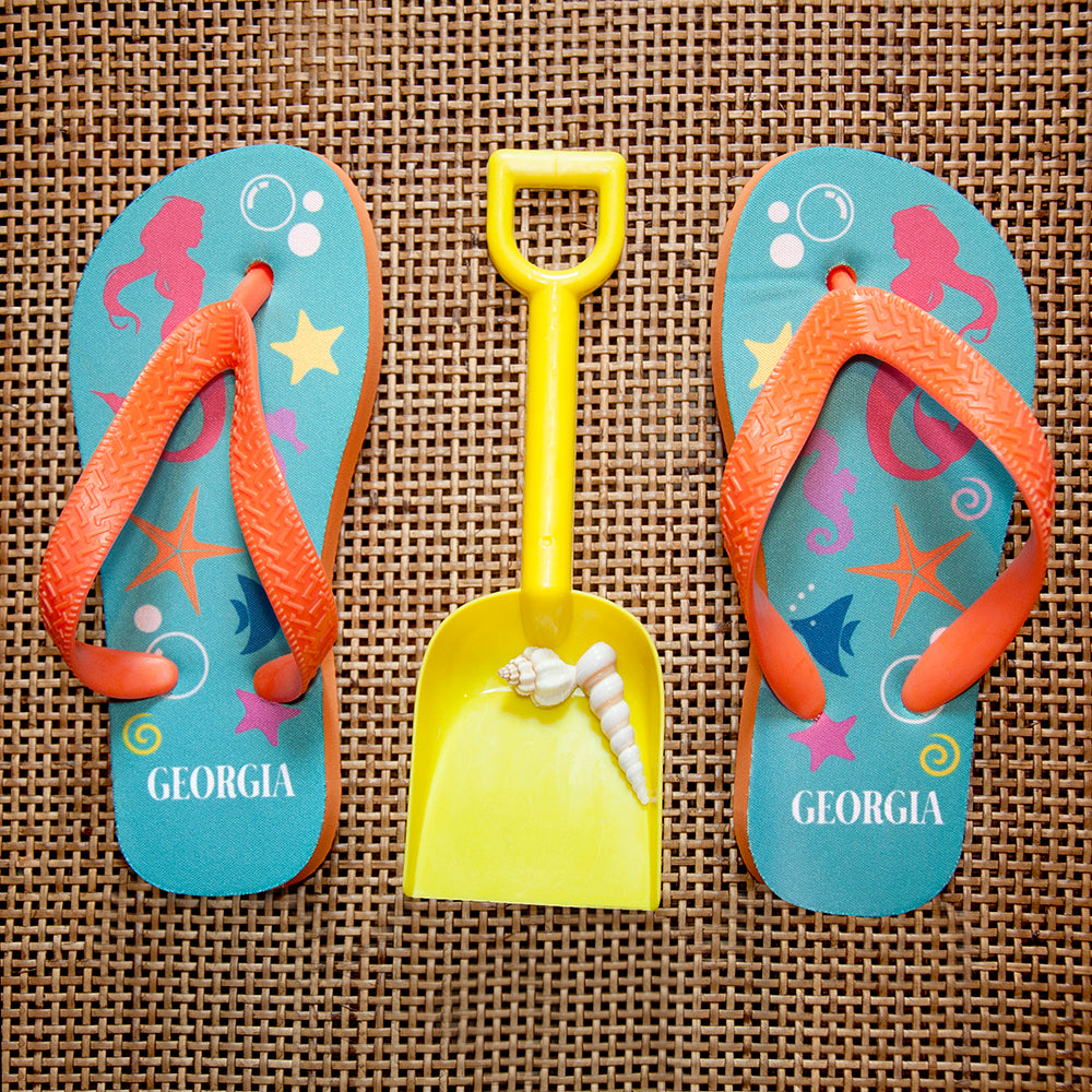 Personalised Under The Sea Child's Flip Flops