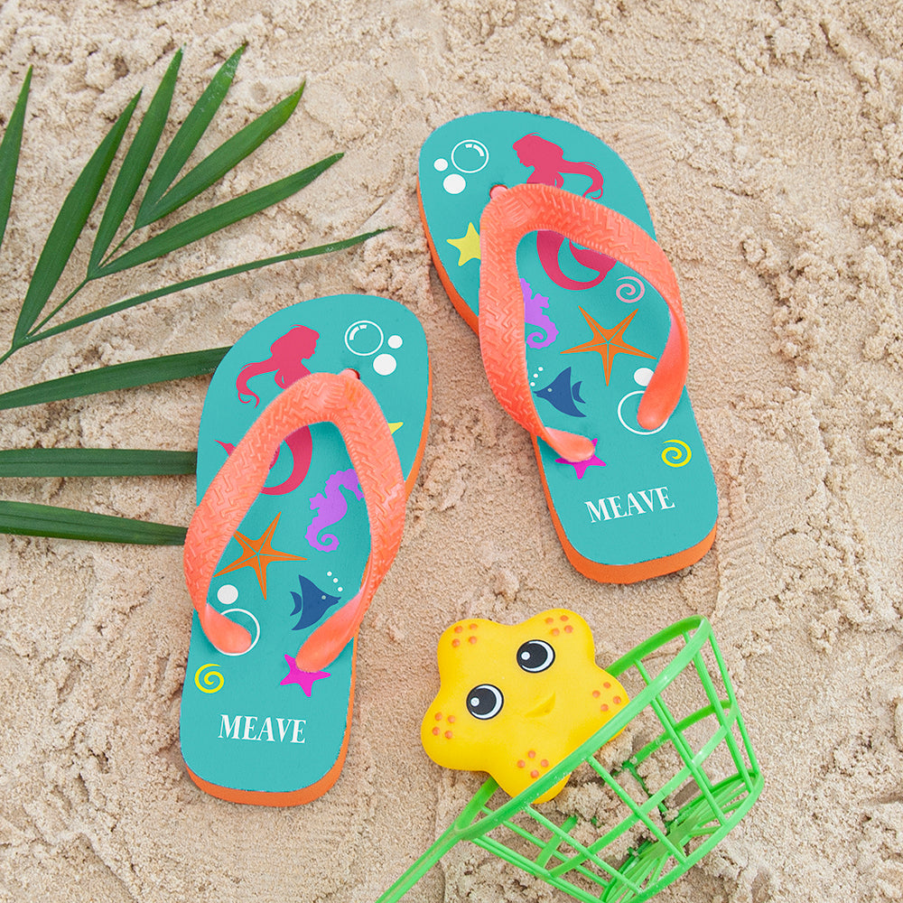 Personalised Under The Sea Child's Flip Flops