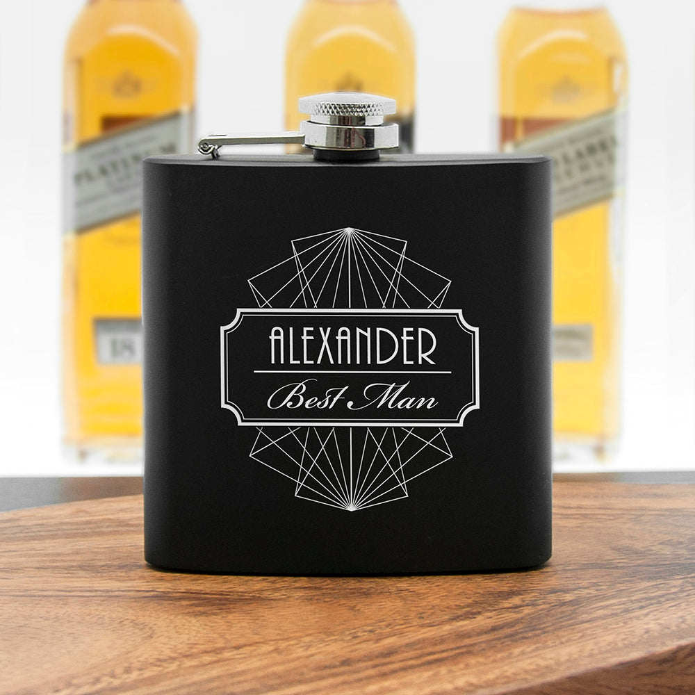 Personalised Best Man Hip Flask