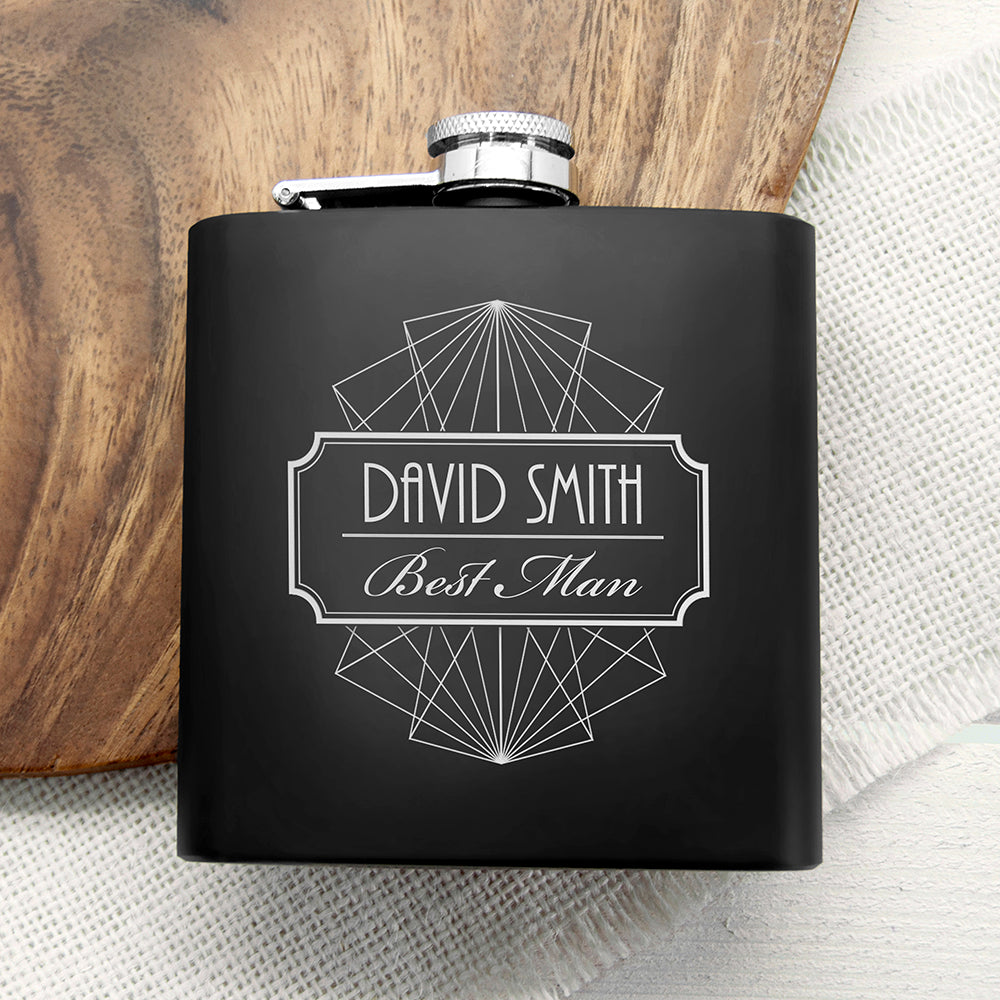 Personalised Best Man Hip Flask