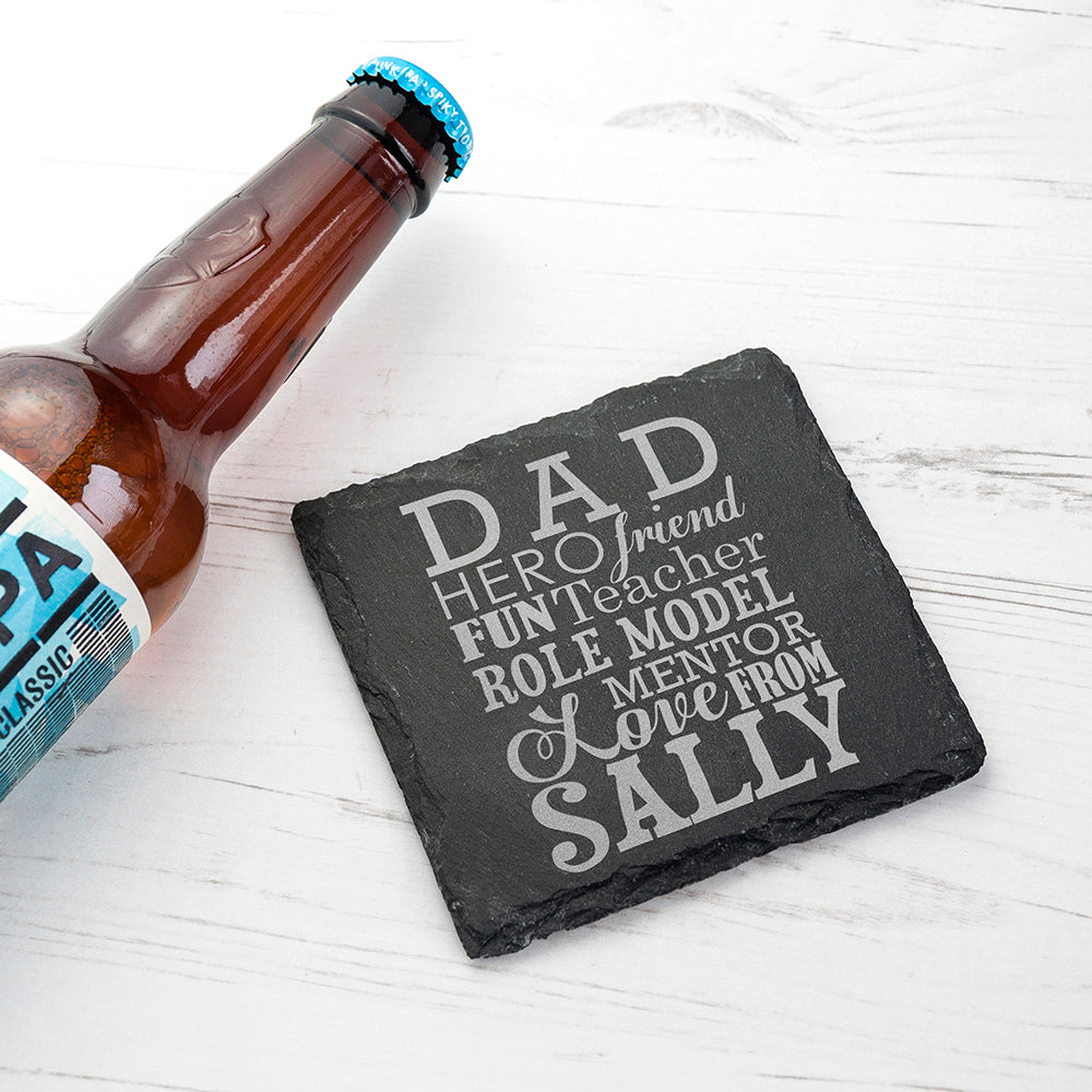 Personalised What Dad Means Slate Keepsake