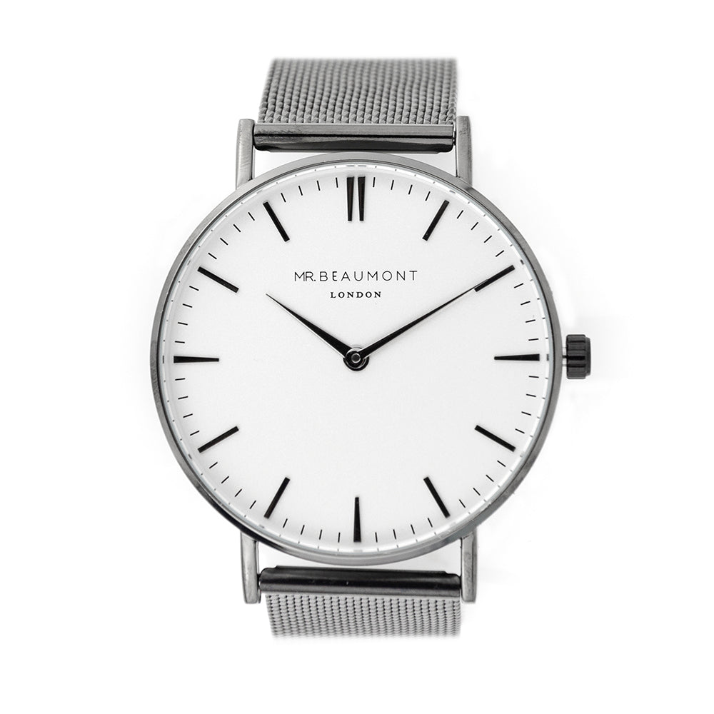 Personalised Men's Metallic Charcoal Grey Watch