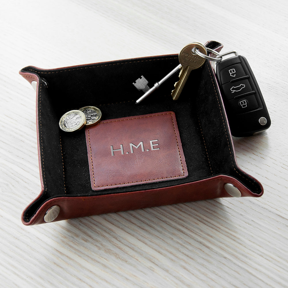 Personalised Luxury Brown Valet Tray