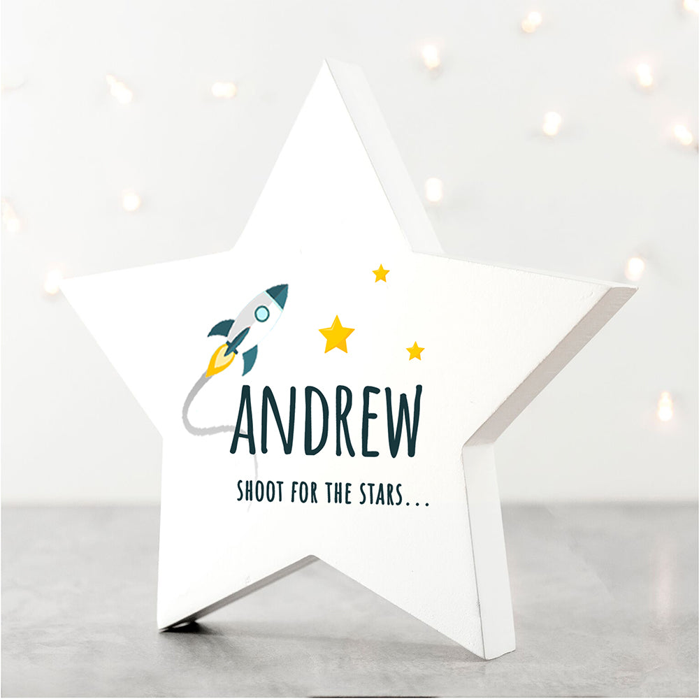 Personalised Rocket To The Stars Keepsake
