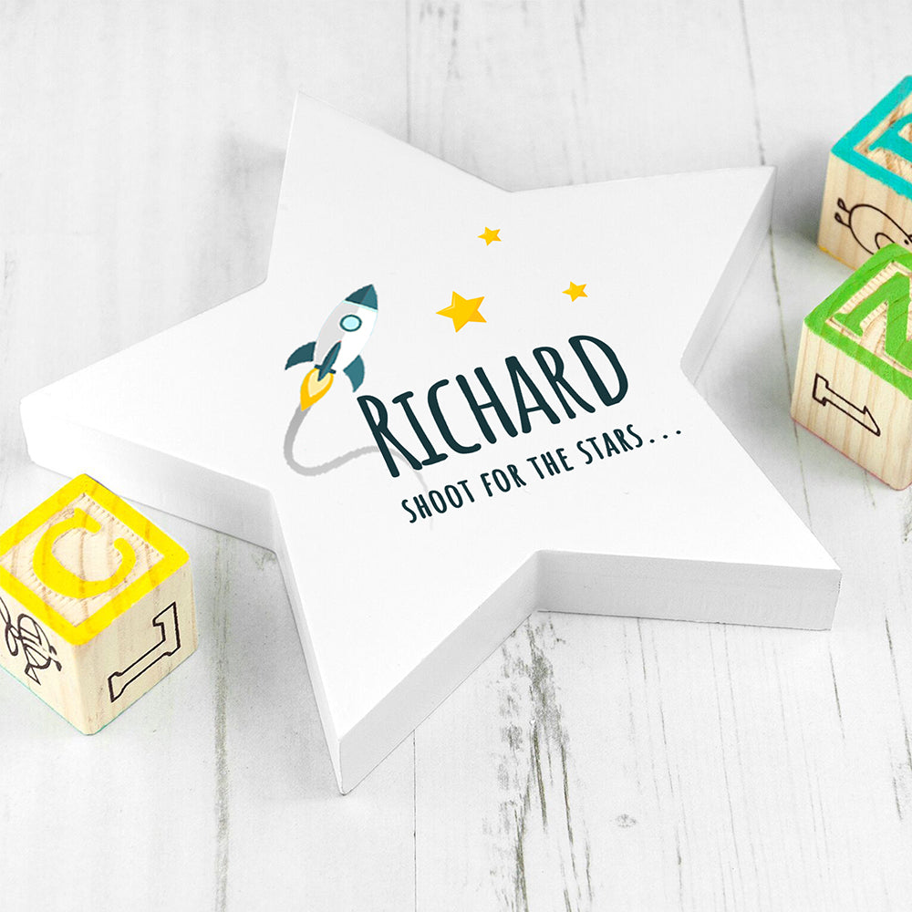 Personalised Rocket To The Stars Keepsake