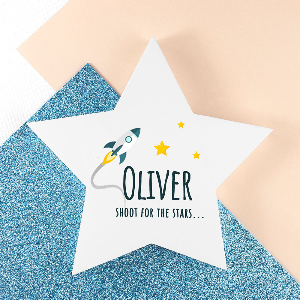 Personalised Rocket To The Stars Keepsake