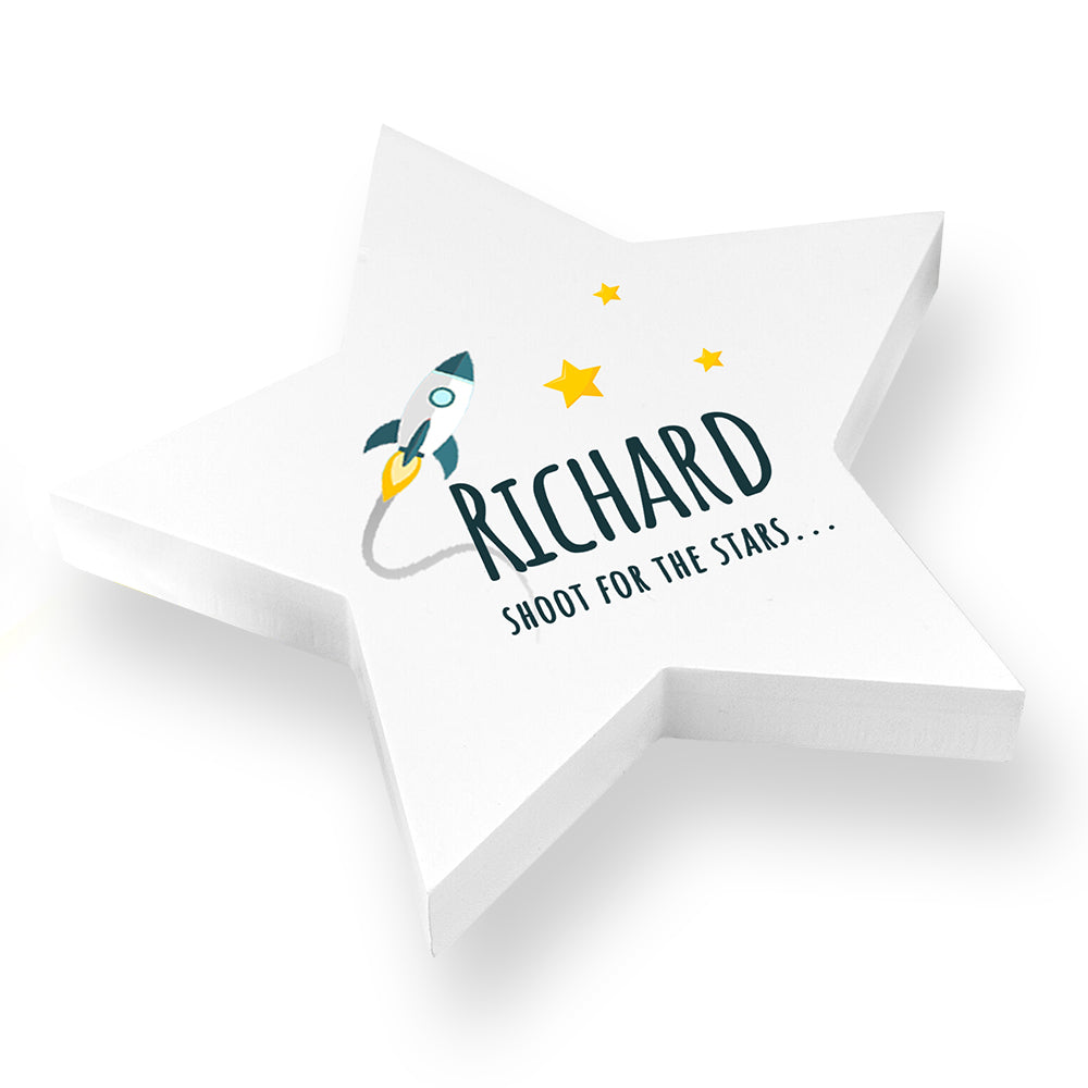 Personalised Rocket To The Stars Keepsake