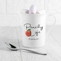 Personalised Peachy Life Bone China Mug
