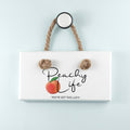 Personalised Peachy Life White Hanging Sign