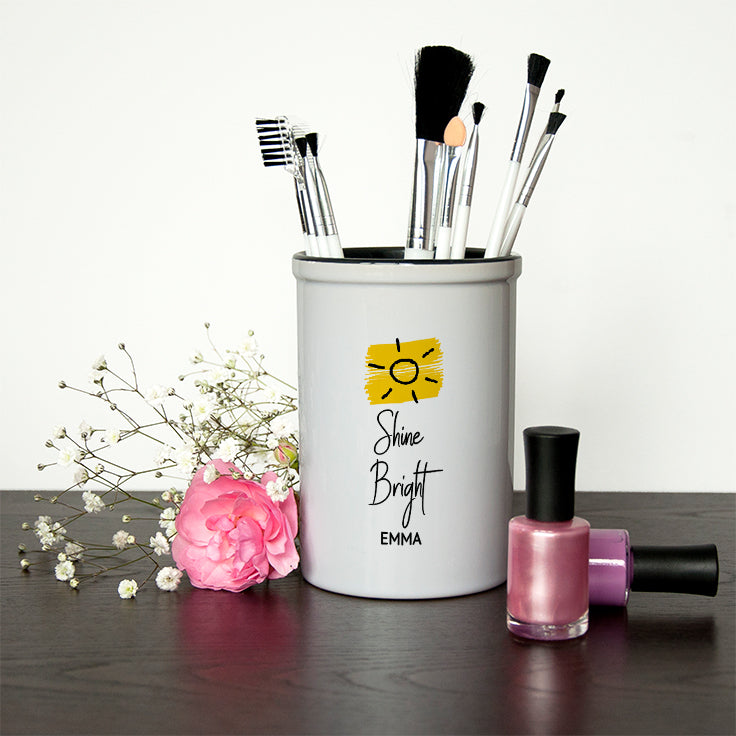 Personalised Shine Bright Brush Holder