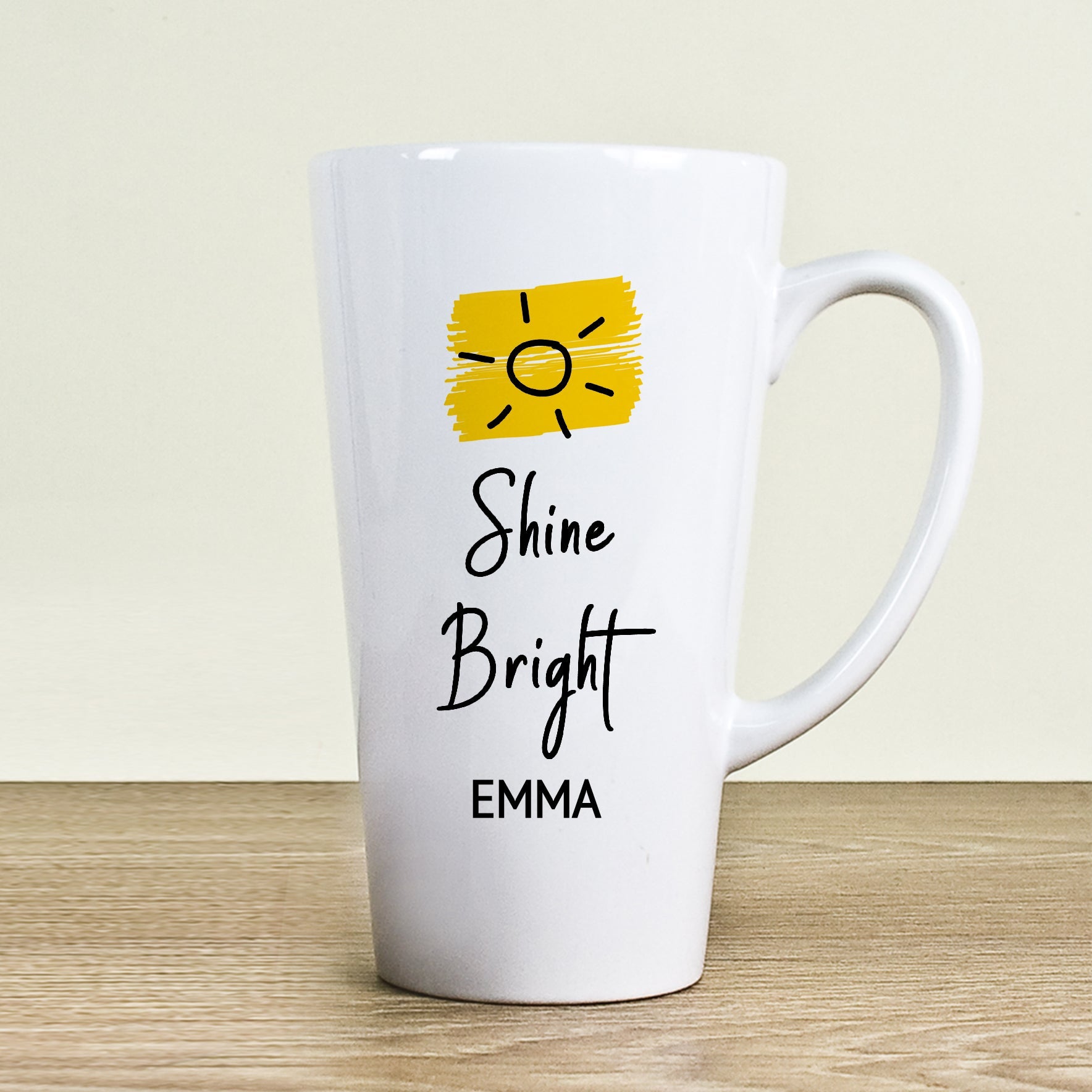 Personalised Shine Bright Latte Mug