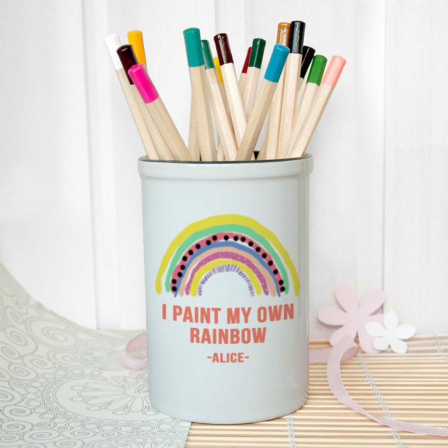 Personalised My Own Rainbow Ceramic Holder
