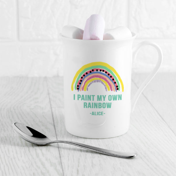 Personalised My Own Rainbow Bone China Mug