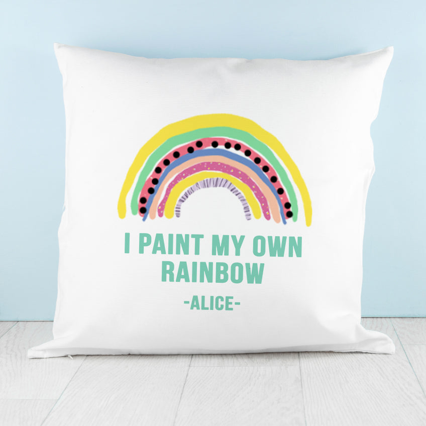 Personalised My Own Rainbow Square Cushion Cover
