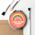 Personalised My Own Rainbow Round Compact Mirror